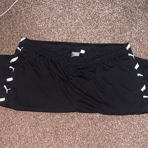 Puma Black Shorts with White Accents